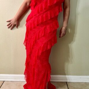 Wild Fable Scarlet One Shoulder Dress